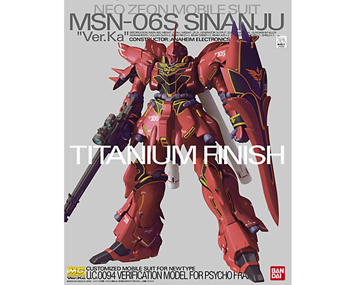 MG 1/100 MSN06S SINANJU VER. KA TITANIUM FINISH 3 MG 1/100 MSN06S SINANJU VER. KA TITANIUM FINISH
